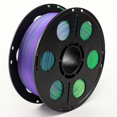 Трехцветный PLA шелк фиолетовый зеленый желтый пластик Bestfilament для 3D-принтеров 1 кг (1,75 мм)