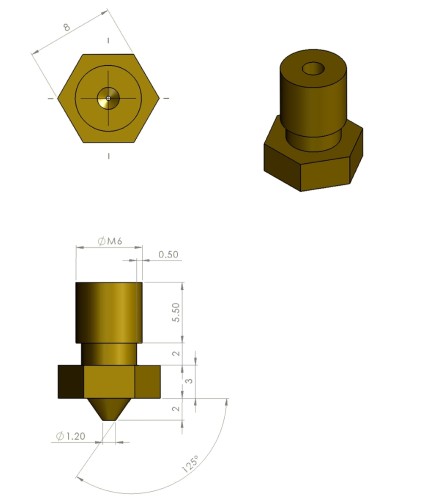 Сопло E3D 0.6мм