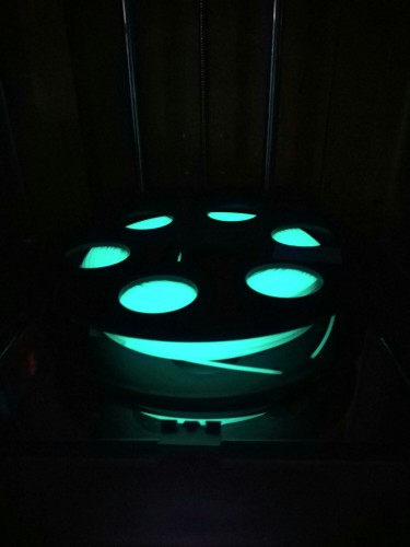 Светящийся в темноте PLA пластик Bestfilament для 3D-принтеров, цвет бирюзовый, 0,5 кг (1,75 мм)